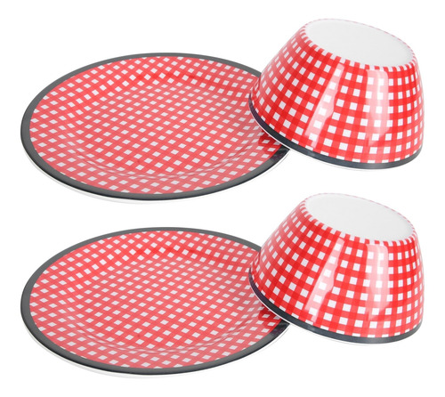 Juego De Vajilla Ab06010+bt009, 4 Piezas, Imitación Porcelan