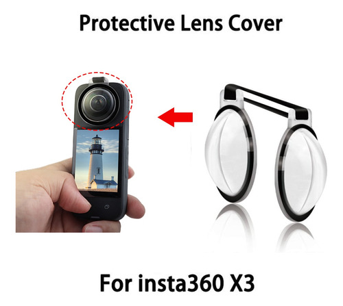 Protector De Pantalla Sticky Lens Guard Para Insta 360 X3 Wa