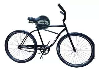 Bicicleta playera Ziambikes Playera R29 freno contrapedal color negro con pie de apoyo