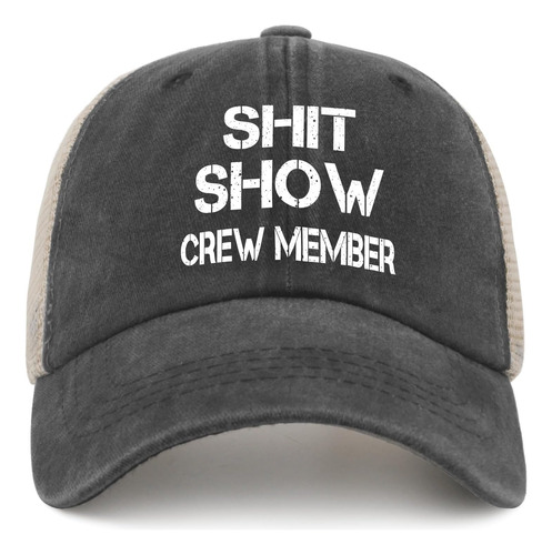 Vuwknq Shit Show Hat Shit Show Crew Member Hat Trucker Hat