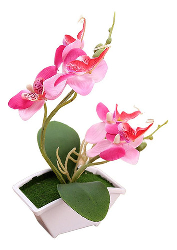 Seda Artificial Orquídea Bonsái Imitación Flor Tallo Ramo