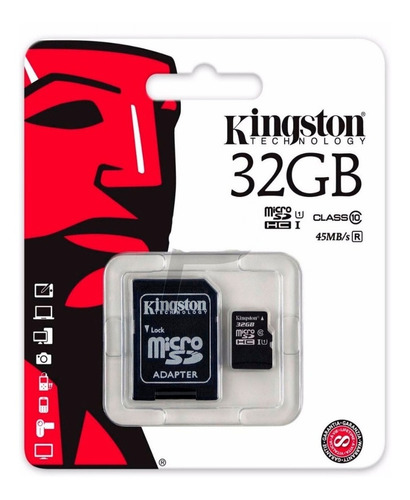 Memoria Kingston Micro Sd Hc 32gb Clase 10 Full Hd 80mb/s