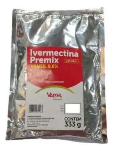 Ivermectina Pó Premix Vansil 0,6% 333 Gramas
