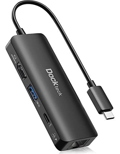 Usb C Ethernet Hub 4k 60hz, Dockteck 4-in- B08sm38lyg_300324