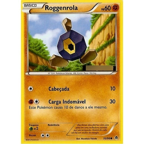 Roggenrola - Pokémon Físico Comum 50/98 - Pokemon Card Game