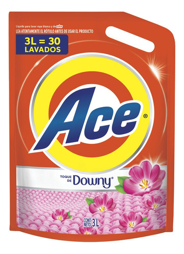 Jabón líquido Ace Toque De Downy doypack 3 L