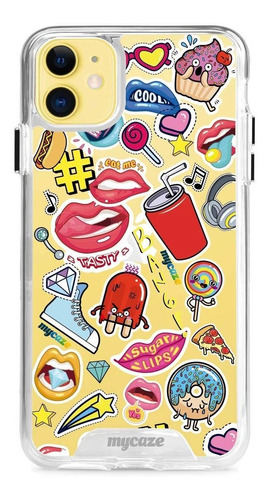 Funda Protectora Iphone 11 Love Stickers Case Transparente Mercado Libre