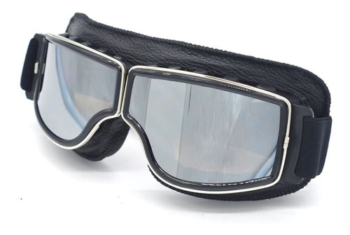 Óculos Moto Capacete Aberto Aviador Café Racer Espelhado