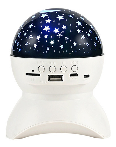Proyector Led Portátil Bluetooth Mp3 Galaxy Cielo Estrellado Color Blanco