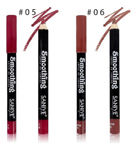 Set 12 Delineadores De Labios Lápiz, Pigmentación Profunda
