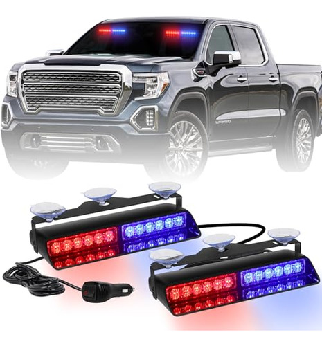 Ainbin 2x 9 Pulgadas De Emergencia Dash Police Lights 24 Led