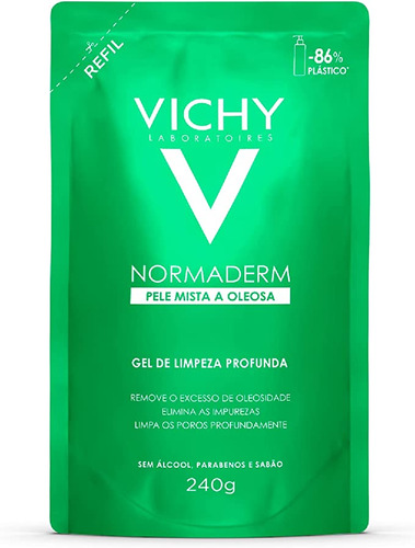  Refil Gel De Limpeza Profunda Vichy Normaderm - 240g Full