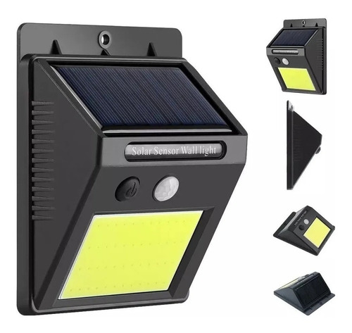 Luz Led Panel Solar Para Pared 4w 20leds Exterior Bat Litio 