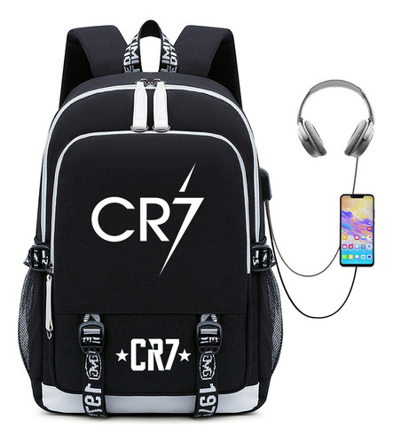 Mochila Usb Ronaldo 202 Soccer Star Student [u]