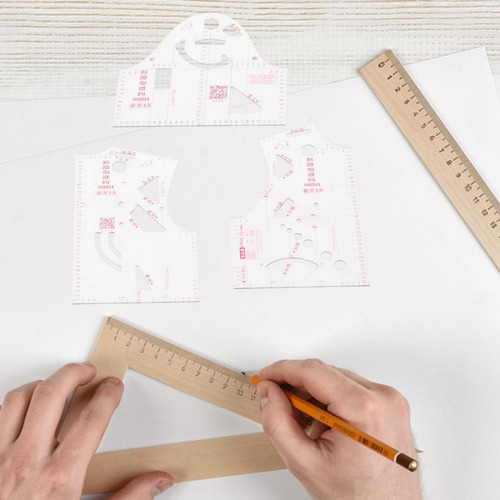 Hw 3 Unids/set 1:5 Ropa De Mujer Prototipo Regla Plantilla