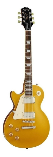 Guitarra eléctrica para zurdo Epiphone Inspired by Gibson Les Paul Standard 50s de caoba metallic gold brillante con diapasón de laurel indio
