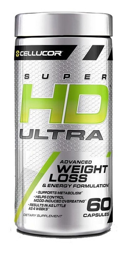 Super Hd Ultra 60 Cap Cellucor Perdida De Peso Adelgaza Gym