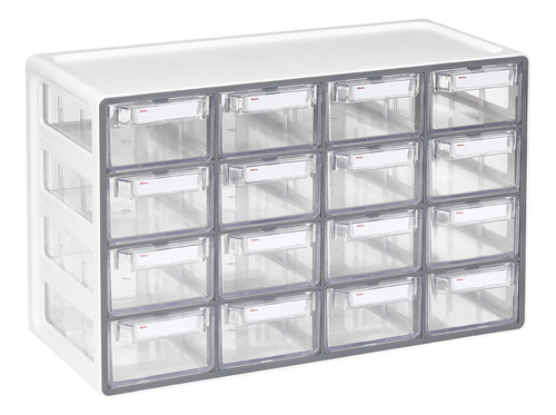 Organizador Multiusos Con 16 Gavetas Ag Box Gris