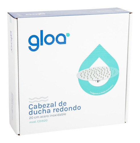 Imagen 5 de 10 de Ducha Redonda 20cm Acero Inox Acople 1/2 +brazo Inox 40 Cm