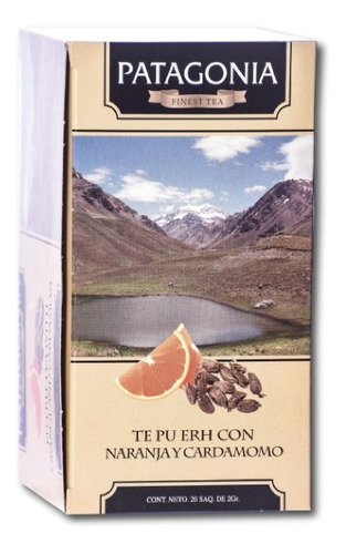 Imagen 1 de 4 de Te Patagonia Premium X 20 Saq. Té Pu Erh Naranja Cardam.