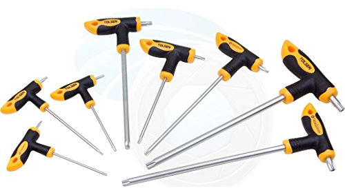 Destornilladores Torx Crv Con Mango En T, 8 Piezas, T10, T15