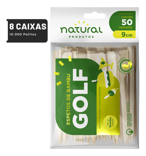 Palito De Bambu Golf 9cm - Gourmet P/ Pratos - 10.000