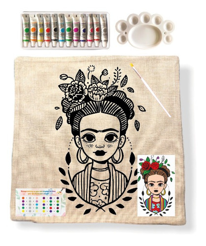 Kit Funda De Cojín Para Pintar Frida