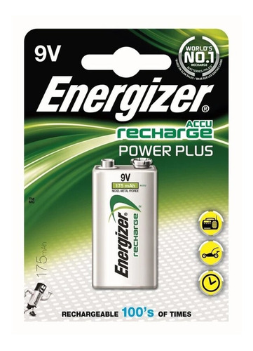 Bateria 9v Recargable Energizer Pila 175mah Febo