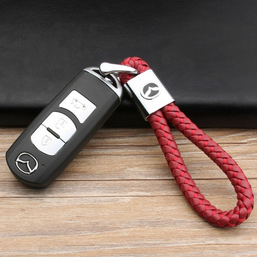 Llavero Lujo Carro Moto Tipo Trenza Elegant Logo Marca Cuero