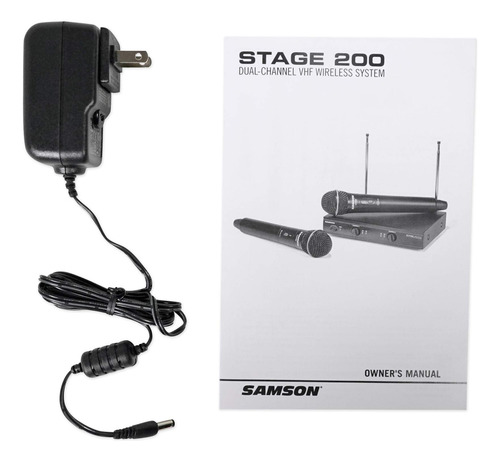 Sistema Inalámbrico Portátil Vhf Doble Canal Con 2 Micrófono