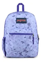 Comprar Mochila Escolar Jansport Cross Town Unisex Urbana Color Lines And Vines Diseño De La Tela Estampado