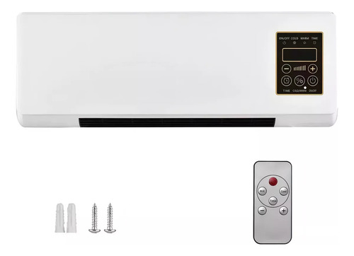 Ventilador De Aire Frio Y Caliente Calefactor De Pared 2en1 Blanco
