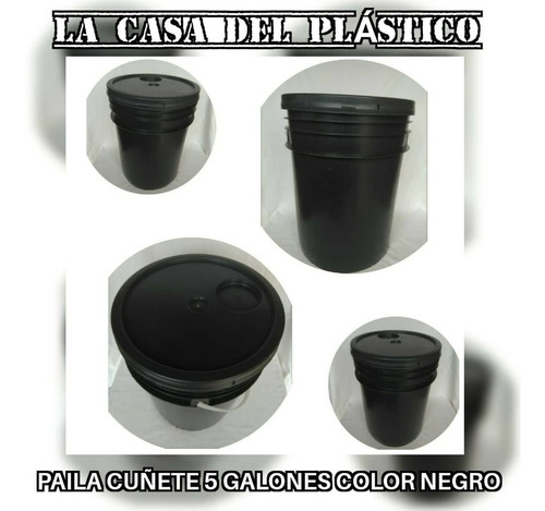 Cuñete 5 Galones Grado Industrial Beige Tapa Lisa Con Asa