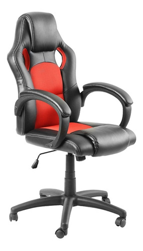 Silla De Oficina Gamer Roja Y Negra Con Apoya Brazos Ruedas