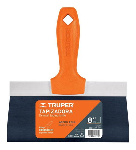 Imagen 1 de 4 de Espatula Durlock Tapizadora Truper 200mm 8 Acero Yesero