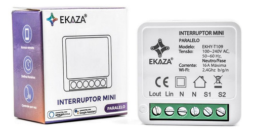 Mini Interruptor Wifi Inteligente Automação Casa Alexa 16a