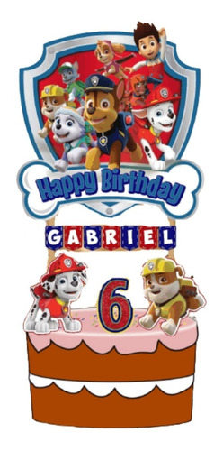 Patrulla Canina Adorno Para Tortas Cake Topper