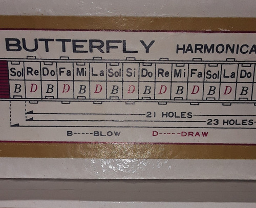 Imagen 6 de 6 de Armónica Profesional Butterfly