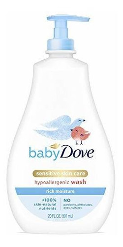 Gel De Baño Baby Dove Piel Sensible, 20 Oz