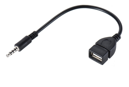Imagen 1 de 5 de Cable Adaptador Otg Plug 3.5 A Usb 2.0 , Aux De Auto