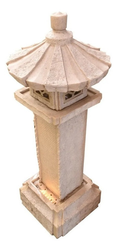 Fuente De Agua Pagoda Gigante 108cm Con Luz Zen Feng Shui Zn