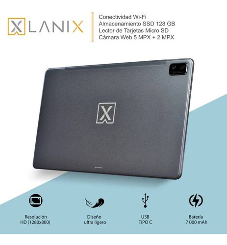 Tablet Lanix Rx10, 10.95 , 128 Gb, 6 Gb Ram, Incluye Funda