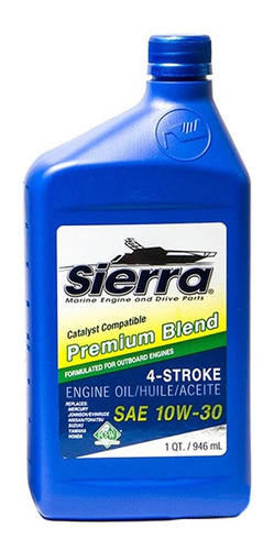 Sierra Aceite Náutico Lubricante 4t 10 W 30 Premium 946ml.