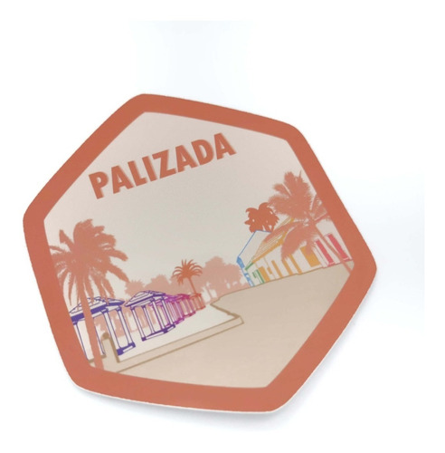 Imagen 2 de 2 de Calcomanía Sticker Pueblo Mágico Palizada, Campeche