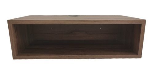 Imagen 3 de 8 de Repisa Flotante Moderna Cajón Para Equipos De Tv 50 X 25 Cm Color Nogal Terracota