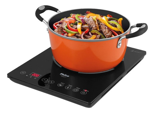 Imagem 2 de 3 de Fogão cooktop elétrica Philco Smart Chef PCT01 preto 220V