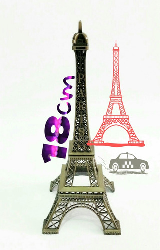 Paquete Con 50 Adornos De Torre Eiffel Paris 18 Cm
