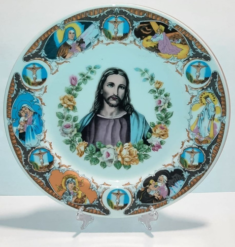 Plato Decorativo Cristo Vintage Porcelana