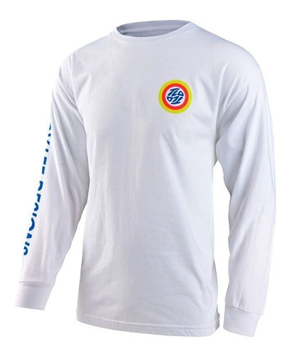 Playera Troy Lee Designs Spun Long Sleeve Tee White