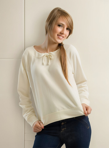 Sudadera Hoodie Cream